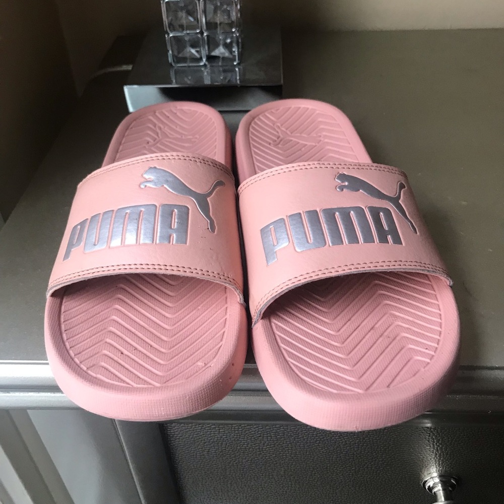 Pink Puma Slides